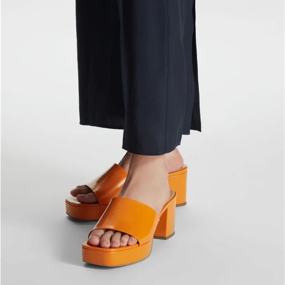 COS Platform leather mules